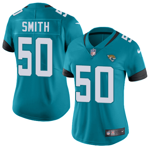 Nike Jacksonville Jaguars #50 Telvin Smith Teal Green Alternate Women Stitched NFL Vapor Untouchable Limited Jersey->women nfl jersey->Women Jersey